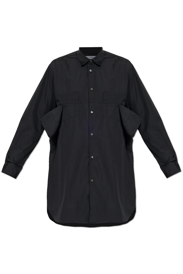 SCHWARZ Hemd mit Tasche