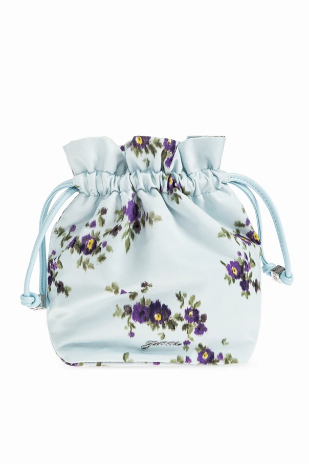 BLUE Floral motif bag
