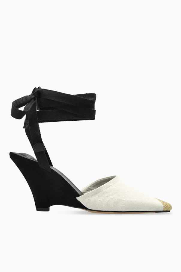 cream Wedge shoes