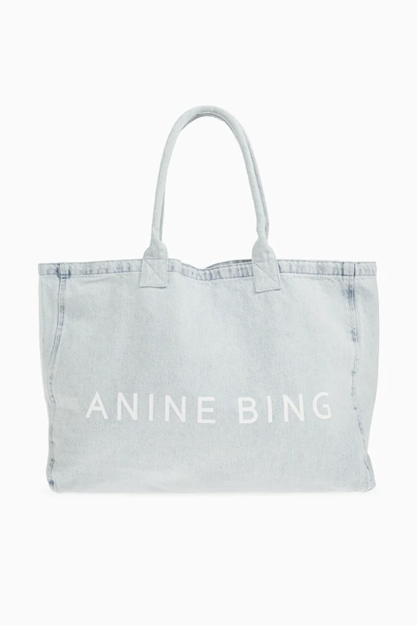 light blue ‘Leo` denim shopper bag
