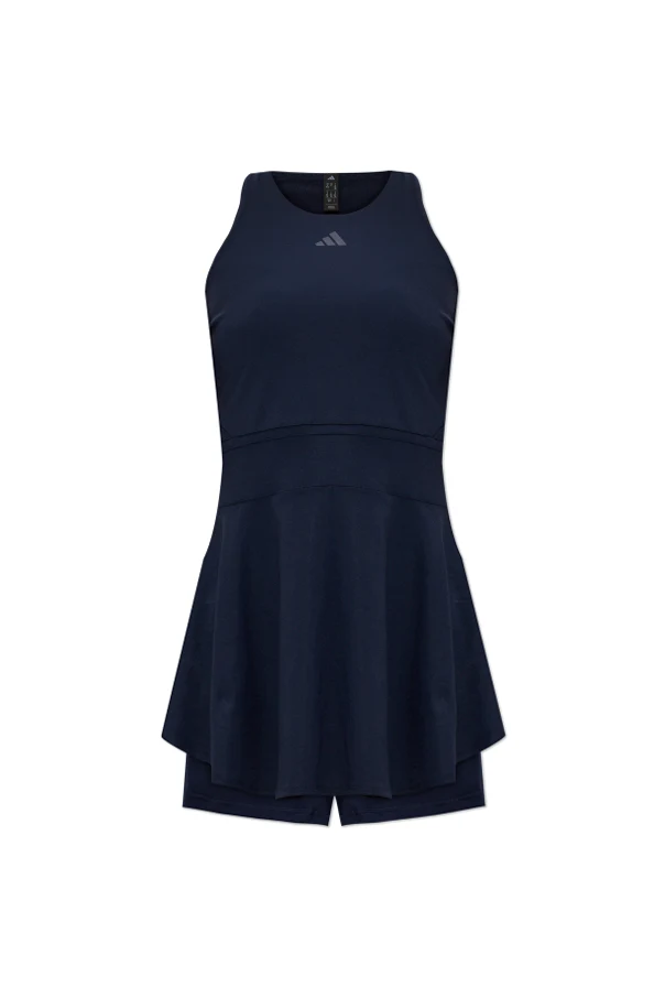 NAVY BLUE Dress with printed logo