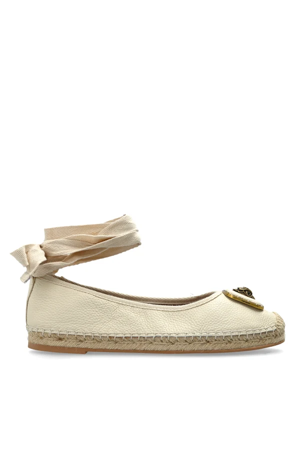 cream Espadrilles ‘Pimlico Tie’