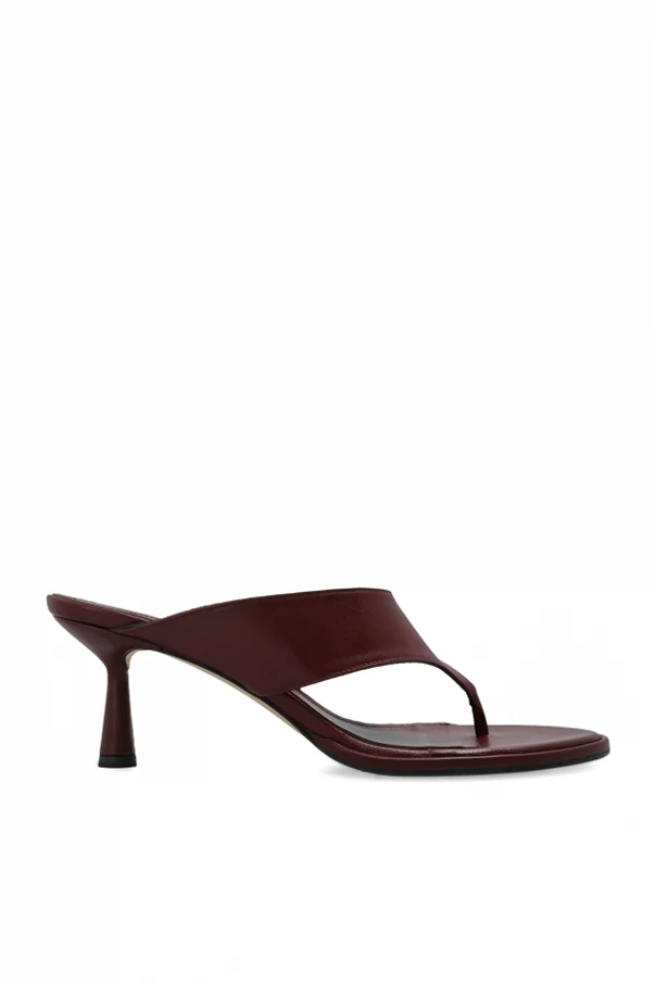 BURGUNDY Heeled mules 'Olenna'