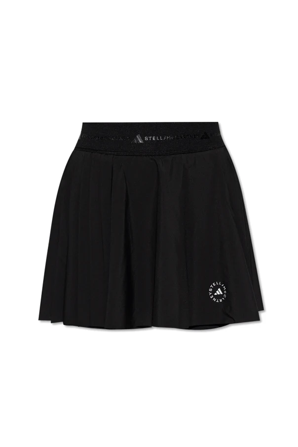 BLACK Pleated training shorts