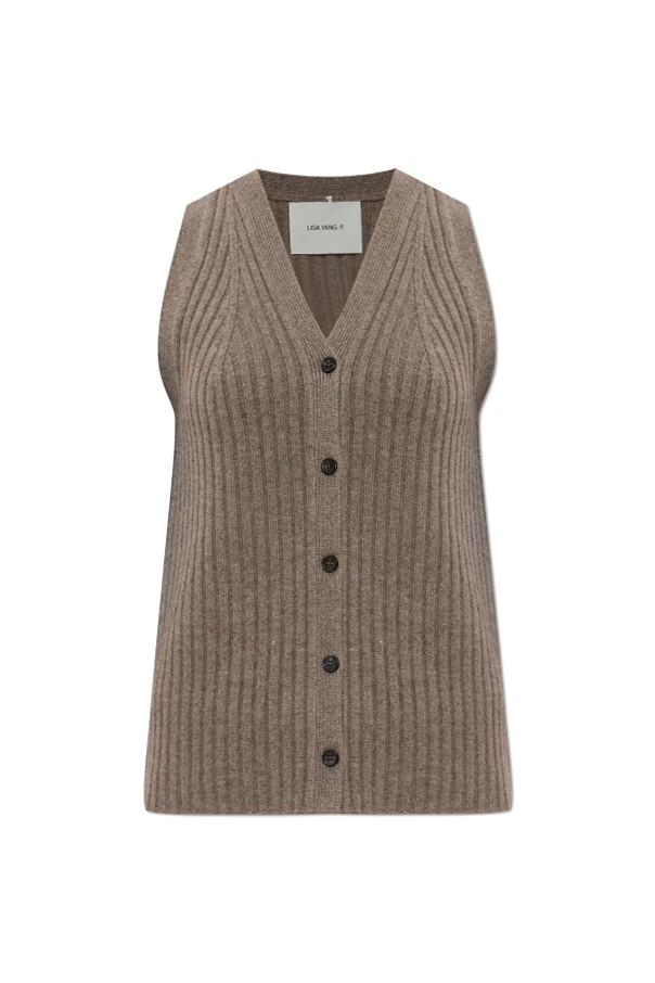 BROWN Cashmere vest 'Maiko'
