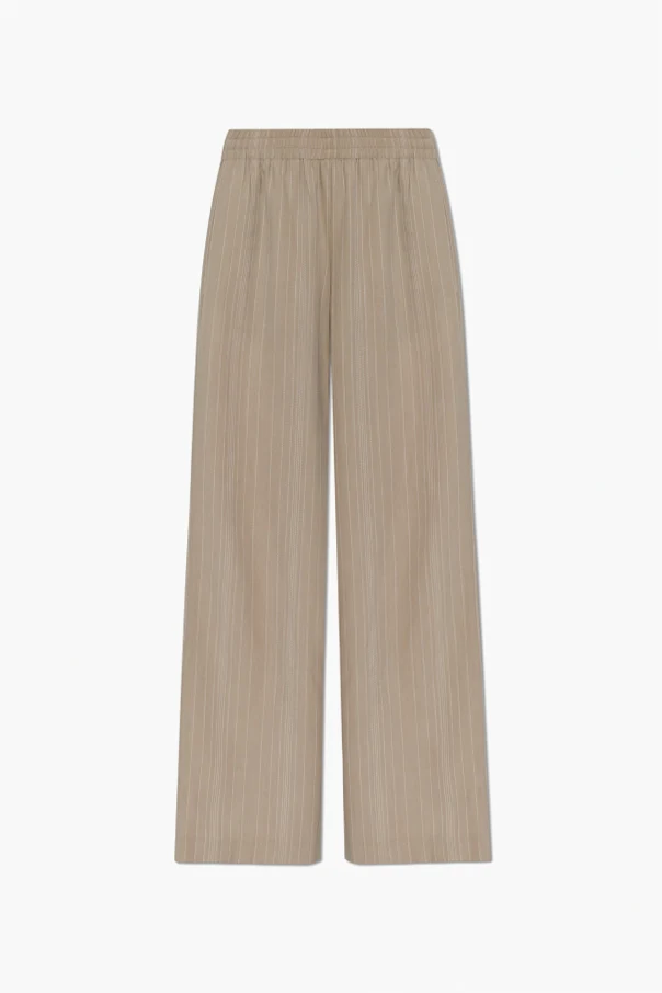 beige Striped pattern pants