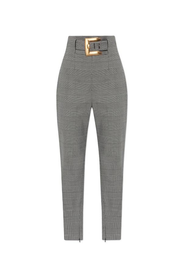 GREY Houndstooth pattern pants