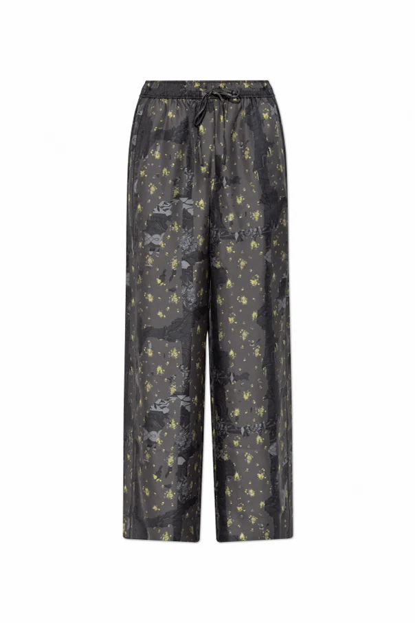 GREY Loose-fit silk pants