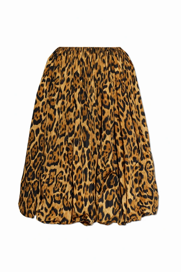 BROWN Animal print skirt