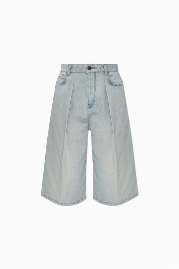 HELLBLAU Jeans-Shorts mit roh gesäumtem Abschluss