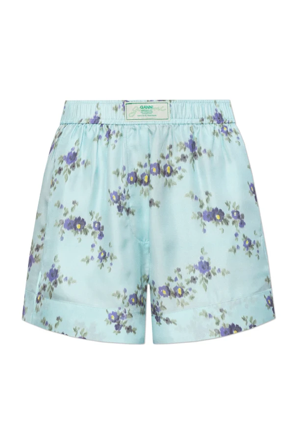 BLUE Silk shorts