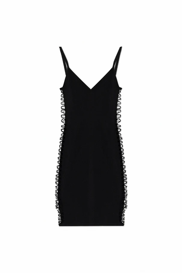 BLACK Dress with decorative side cut-outs