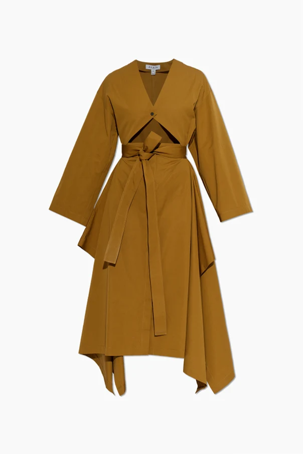 BROWN Dress with decorative tie