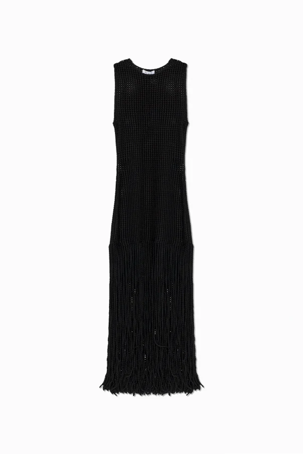 BLACK Dress with long fringes