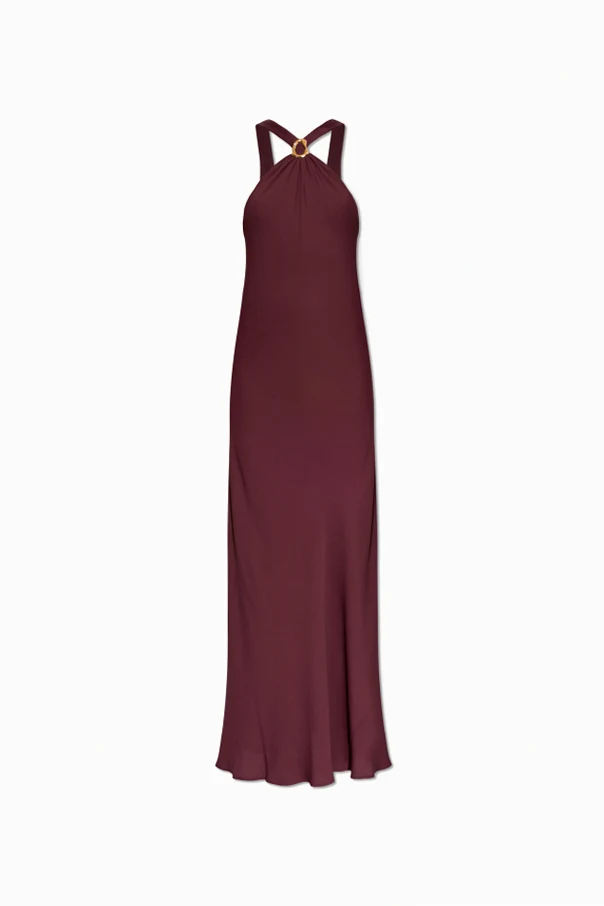 BURGUNDY Off-shoulder dress