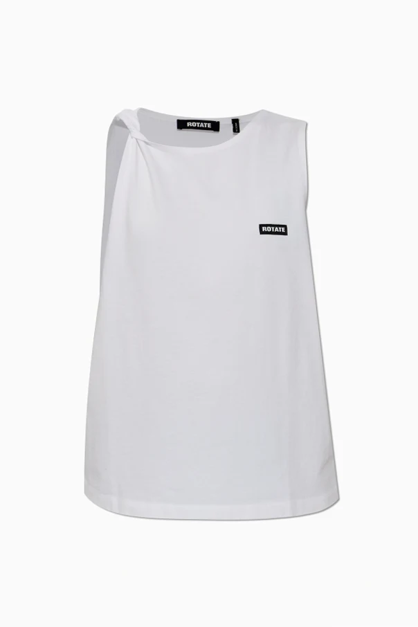 WHITE Top with logo patch