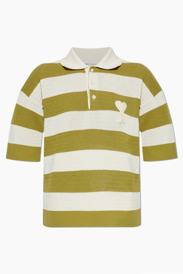 GREEN Striped polo