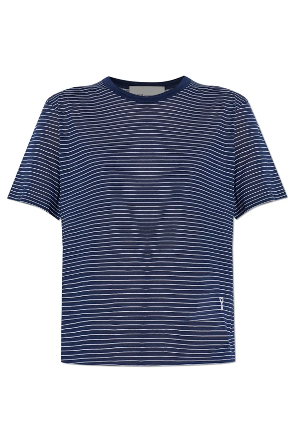 NAVY BLUE Ribbed T-shirt