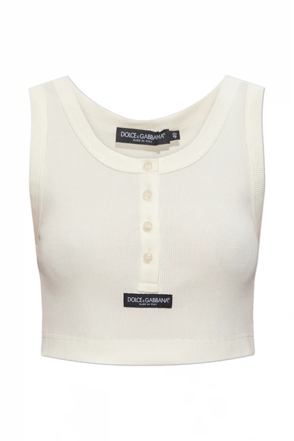 CREME Kurzes, ärmelloses Top
