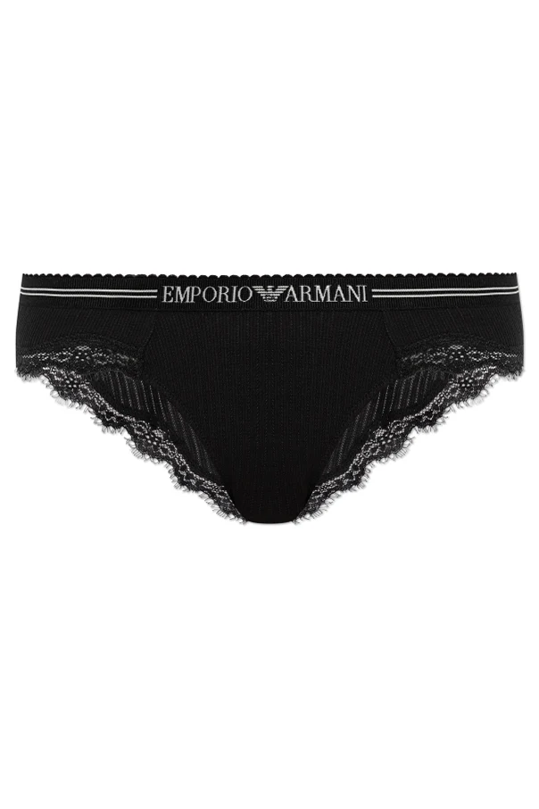 BLACK Panties with lace inserts