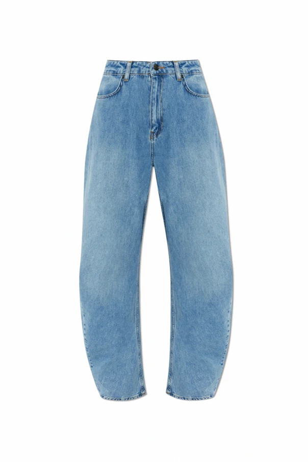 BLUE High-waisted jeans