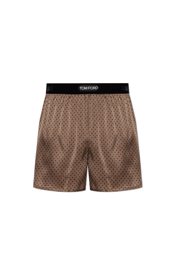 BROWN Silk boxer shorts
