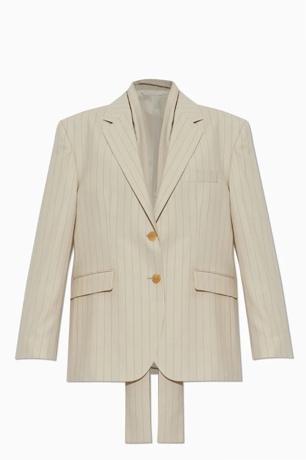 CREME Wollblazer mit dekorativem Schal
