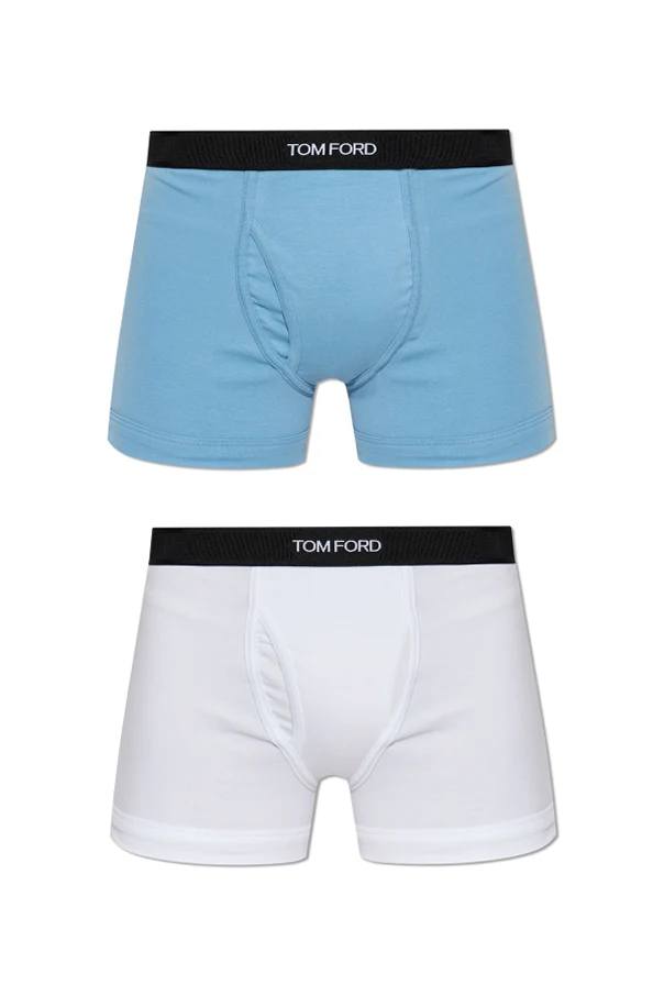 BLUE 2-pack of cotton boxers