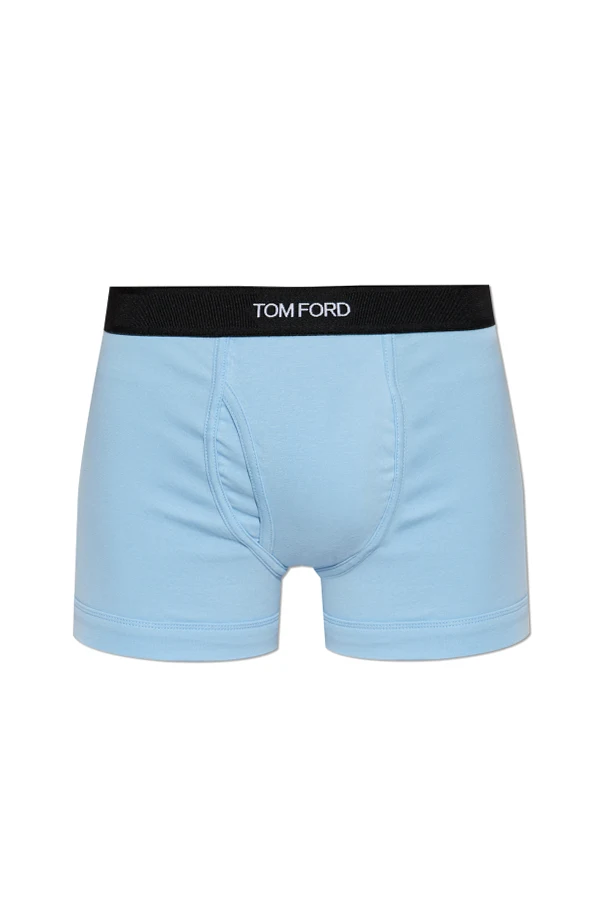light blue Cotton boxers with logo