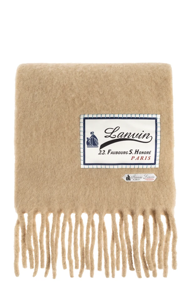 beige Scarf with fringes