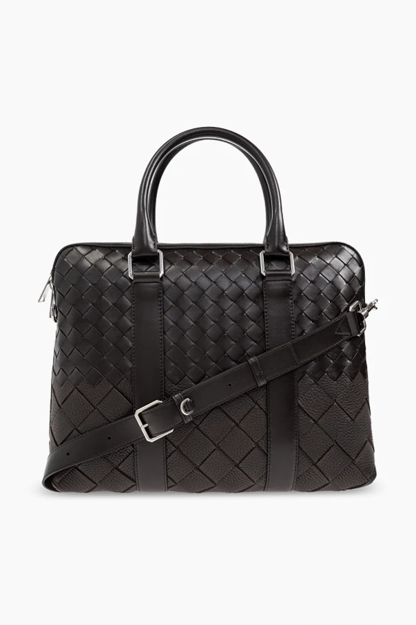 BROWN Leather document bag