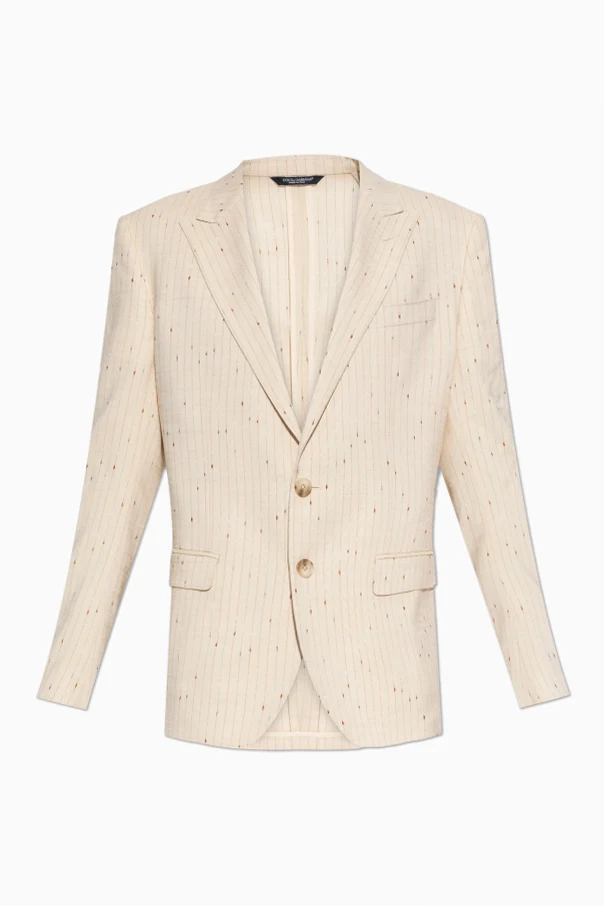 CREME Blazer mit Nadelstreifenmuster
