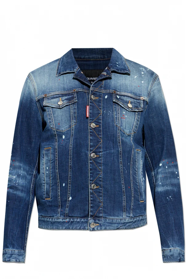 NAVY BLUE Denim jacket with a `vintage` effect