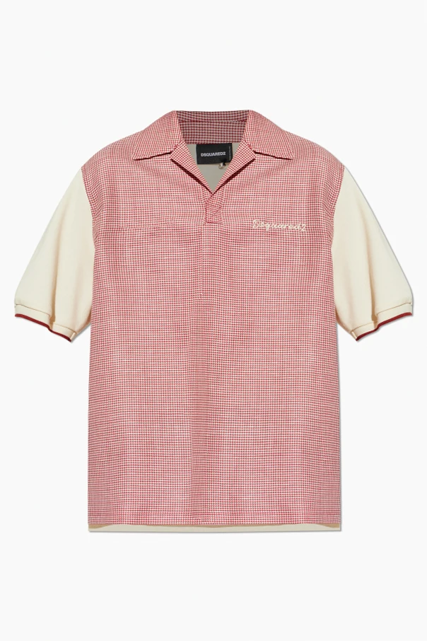BURGUNDY Polo made of combined materials