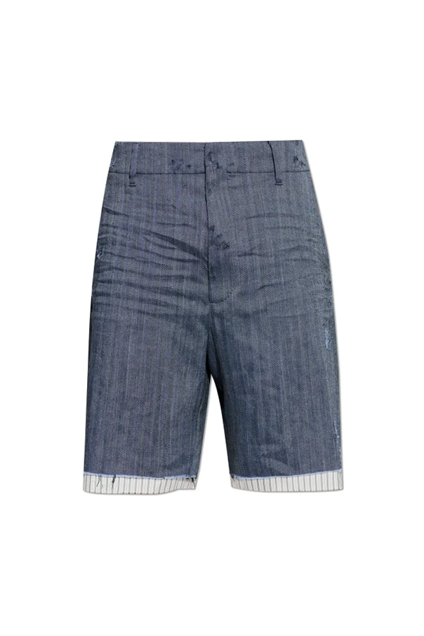 NAVY BLUE Vintage-effect shorts
