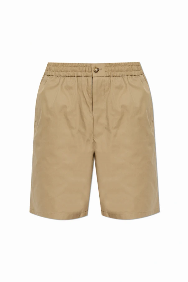 BROWN Cotton shorts with pockets