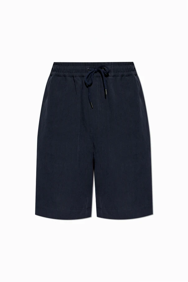 NAVY BLUE Linen shorts