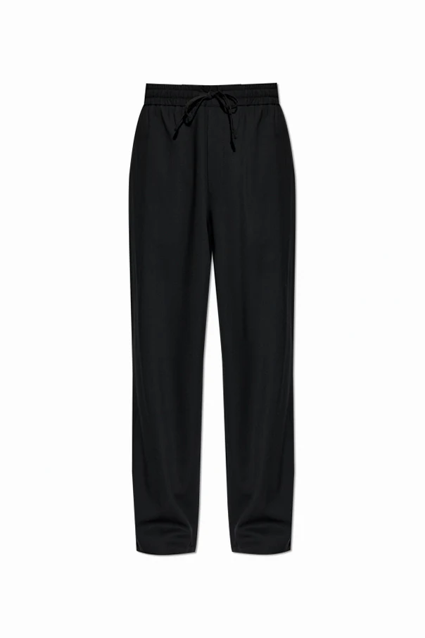 BLACK Wool wide-leg pants