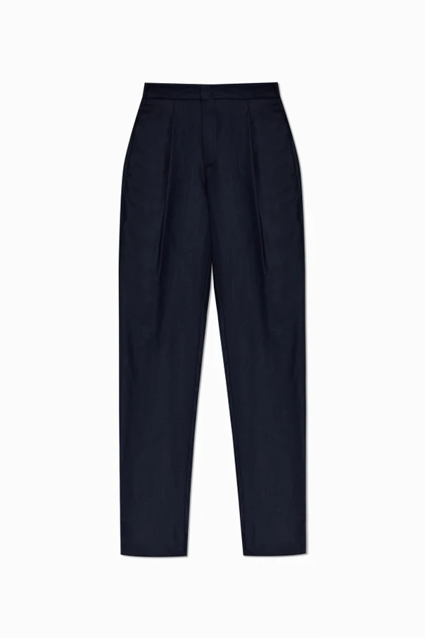 NAVY BLUE Herringbone pattern pants