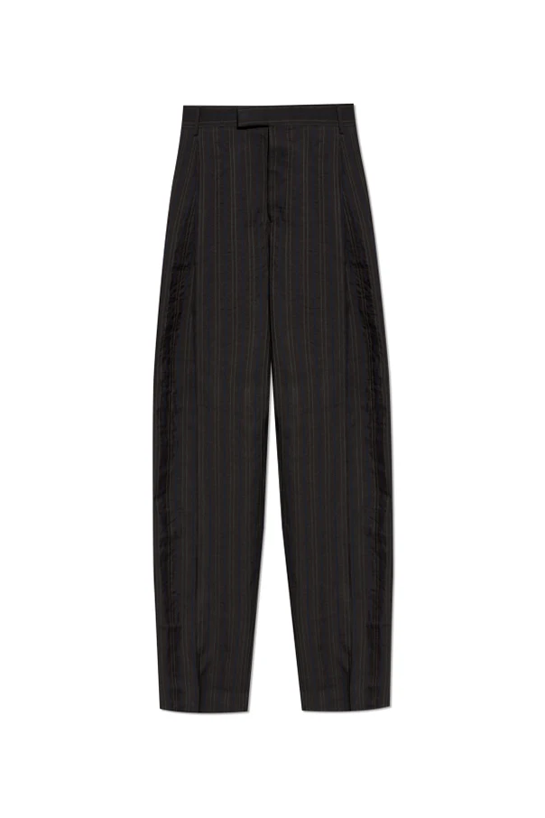 BROWN Striped pattern pants