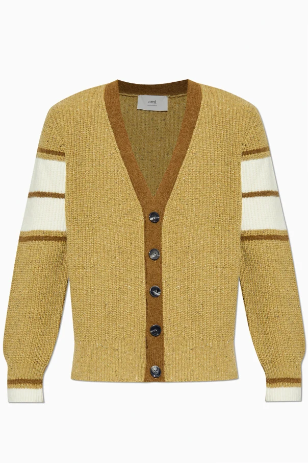 GRÜN Strickjacke mit V-Ausschnitt