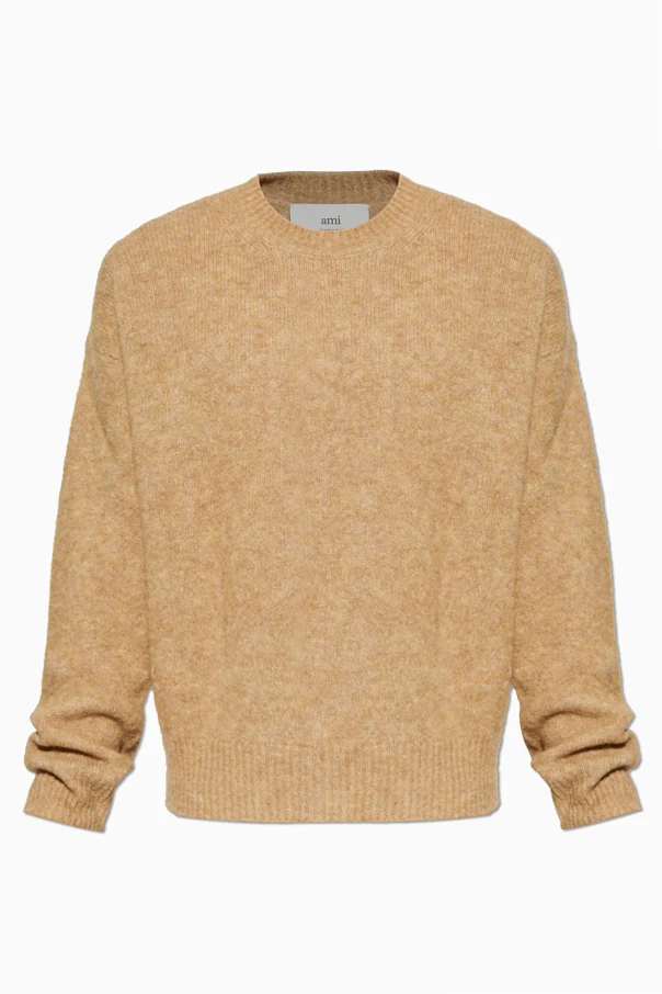 beżowy Sweter z okrągłym dekoltem