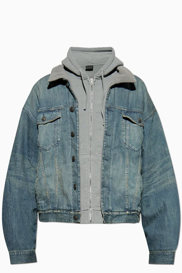BLAU Gefütterte Jeansjacke