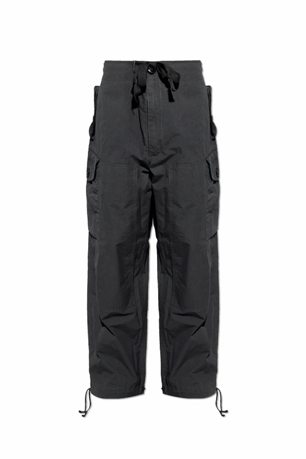 CZARNY Spodnie typu `cargo`