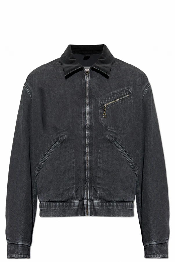 GRAU Jeansjacke mit Cordkragen