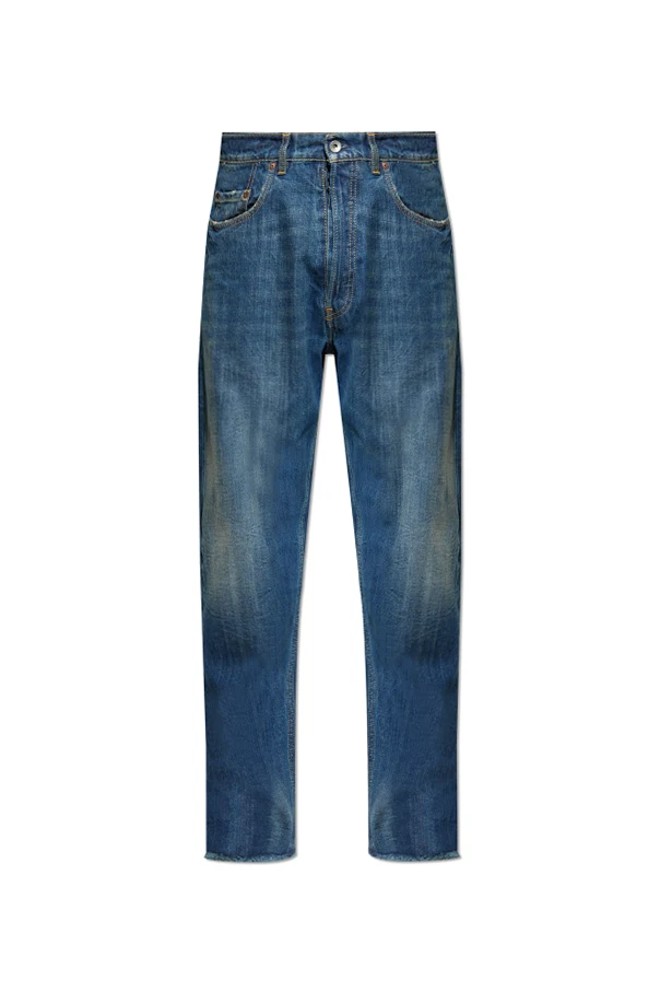 MARINEBLAU Jeans mit "Vintage"-Effekt