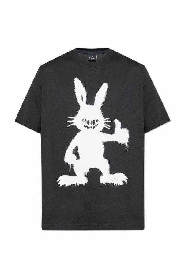 SCHWARZ T-Shirt mit Aufdruck