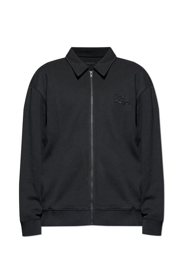 BLACK Jacket with collar "Moyaz"