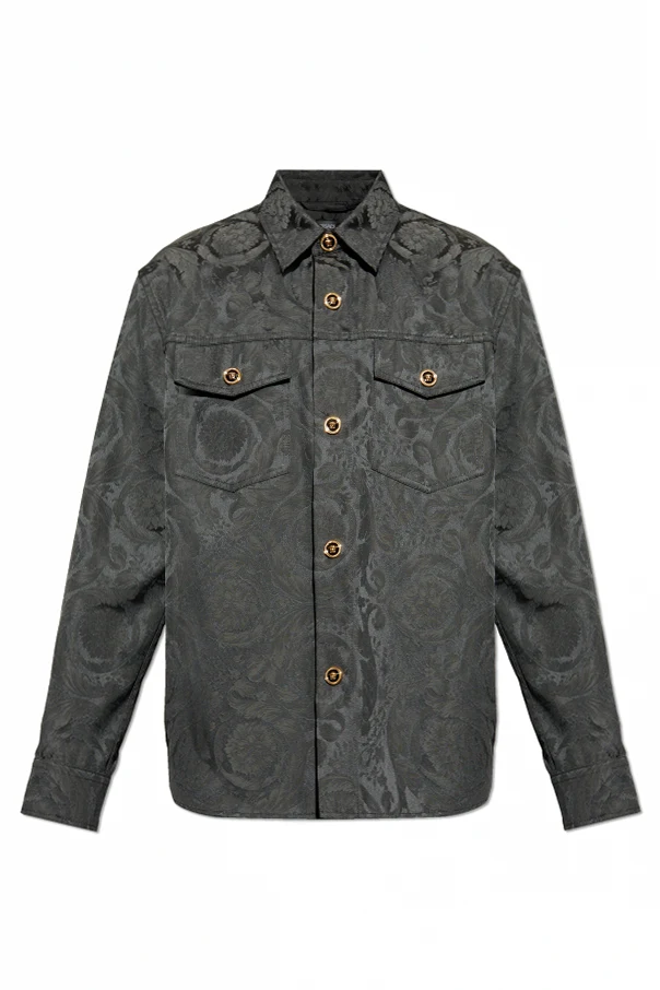 GRAU Jacquard-Jacke mit "barocco"-Muster