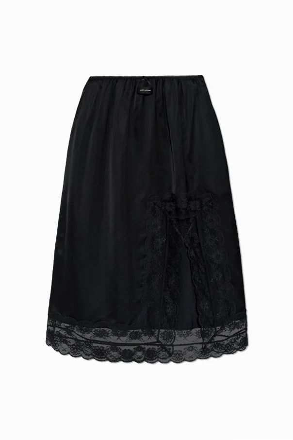 BLACK Skirt with a slit